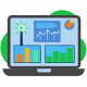 Green Energy Analytics Dashboard Illustration 