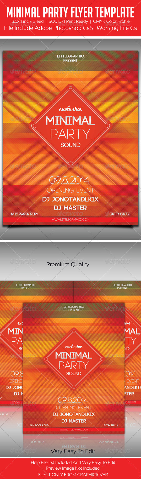 Minimal Party Flyer 2 - Print Templates