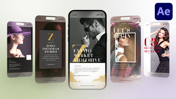 Elegant Instagram Infographics template preview