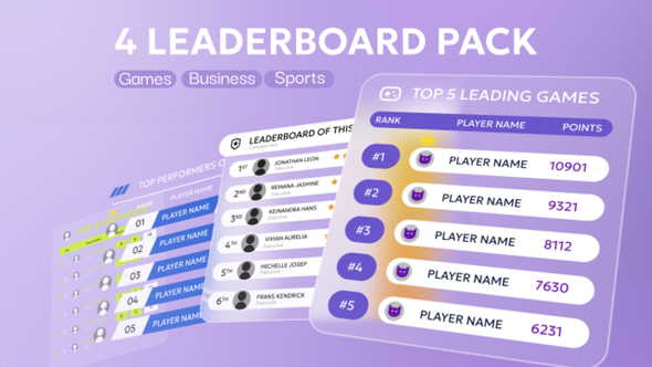 Leaderboard Infographics template preview
