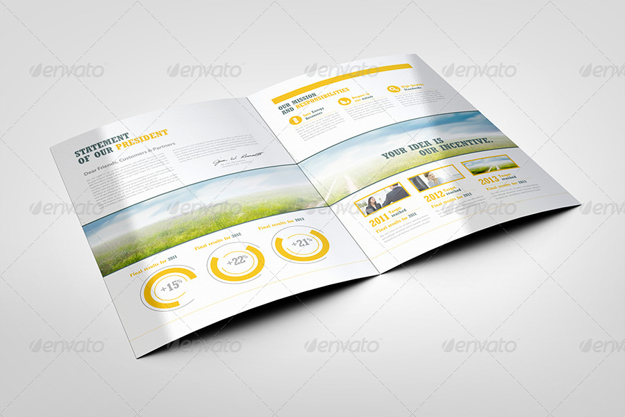 Corporate Report // Din A4 // Bi-Fold by egotype | GraphicRiver