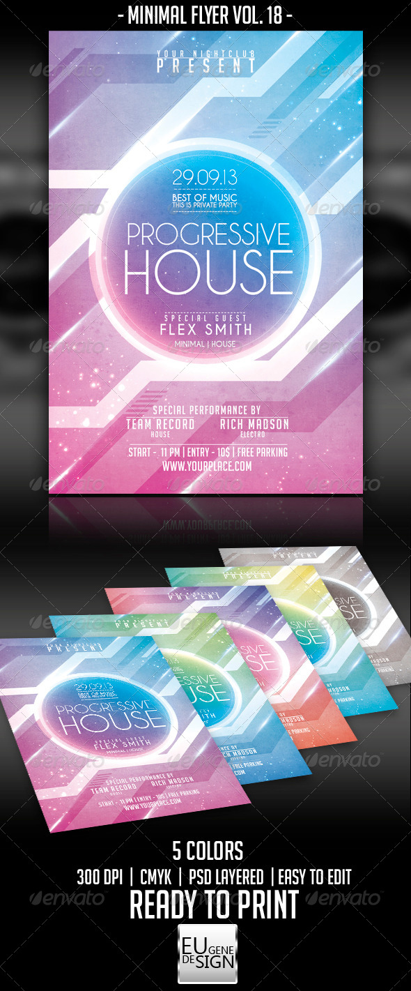 Minimal Flyer Vol. 18 - Clubs & Parties Events