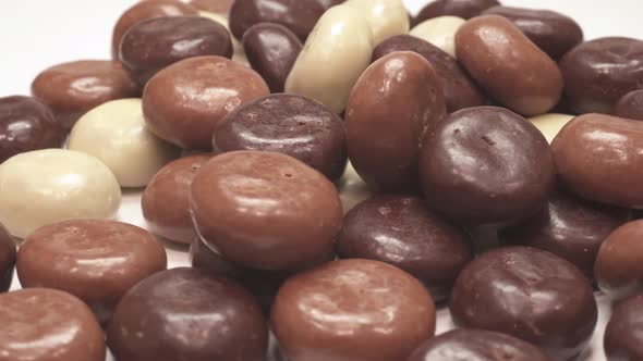 Loopable close up shot of chocolate kruitnoten. 5th december holidays for Saint Nicolas alt