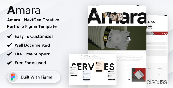 Amara – NextGen Creative Portfolio Figma Template