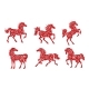 Red Horse Animals Asian Chinese Lunar New Year 