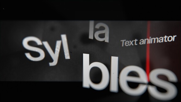 Syllables Text Animator | Natural Reader Modes, Ease & Overshoot Text Animation Without Keyframes Titles template preview