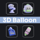 3D Balloons Icon Pack 