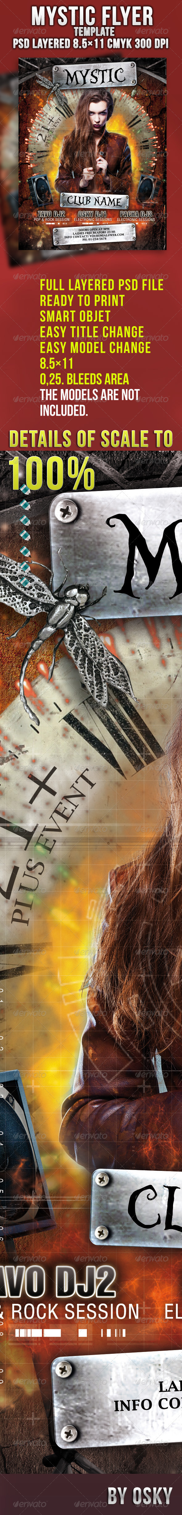 Mystic Flyer Template - Clubs & Parties Events