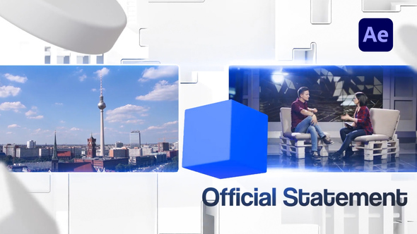 Clean 3D Broadcast News Titles template preview