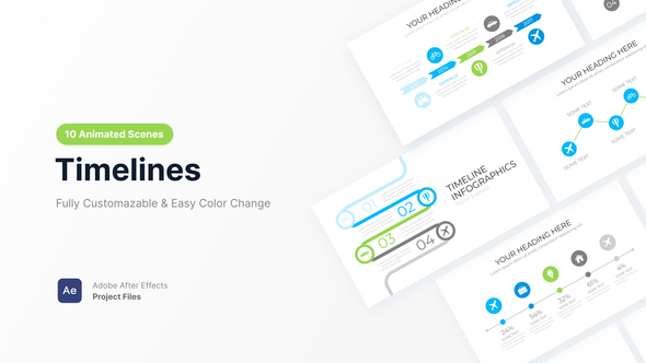 Timelines Infographics template preview