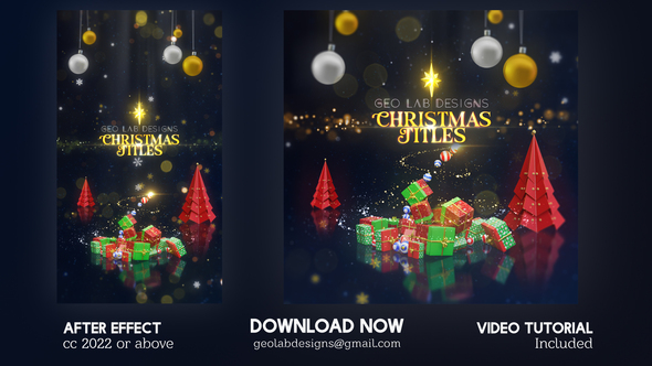 Christmas Titles Titles template preview