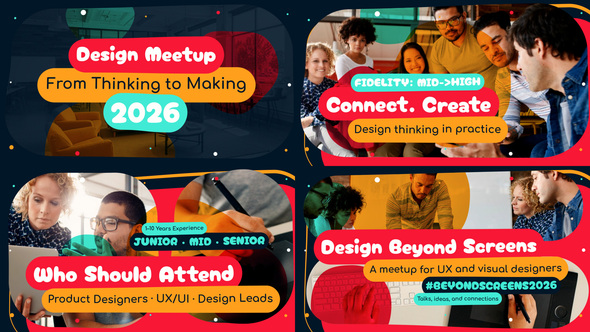 Design Meetup – Fluid Motion Event Promo Elements template preview