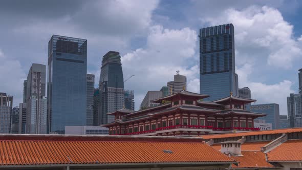 Buddha Tooth Relic Temple in Chinatown in Singapore,