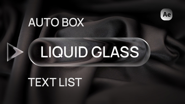 Liquid Glass Text List Titles template preview