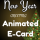 New Year Greeting E-Card with Many Effects For Gift 