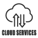 Cloud Services Line Icon Set 