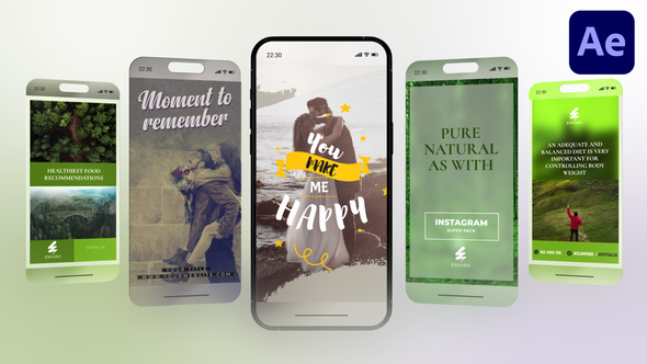 Natural Moments Instagram Stories Logo Stings template preview