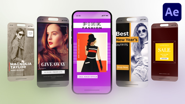 Fashion Instagram Video Displays template preview