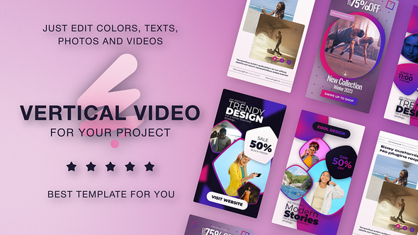 Vertical Magenta Promo Violet Openers template preview