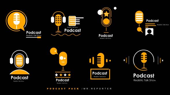 Podcast Icon Pack Titles template preview