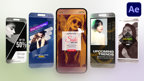 Modern Instagram Stories Elements template preview