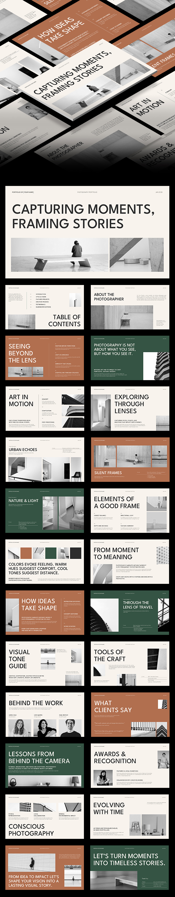 Minimal Portfolio Google Slide