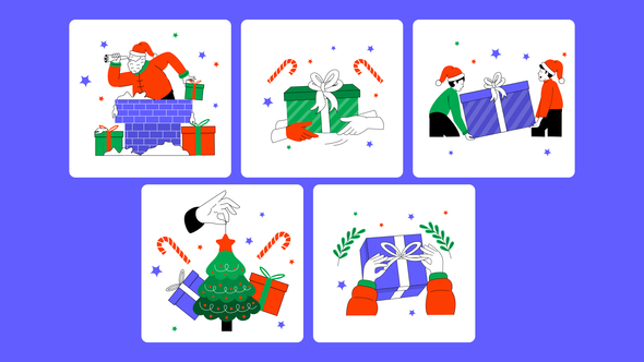 Christmas Illustration After Effect Elements template preview