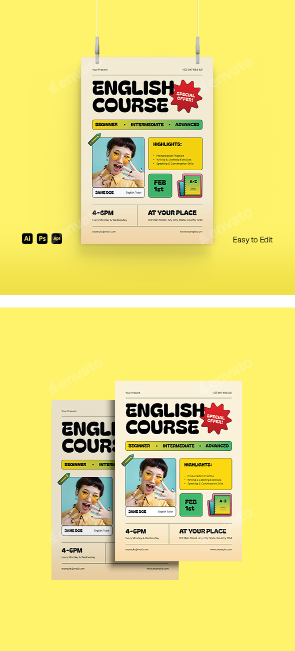Language Course Flyer