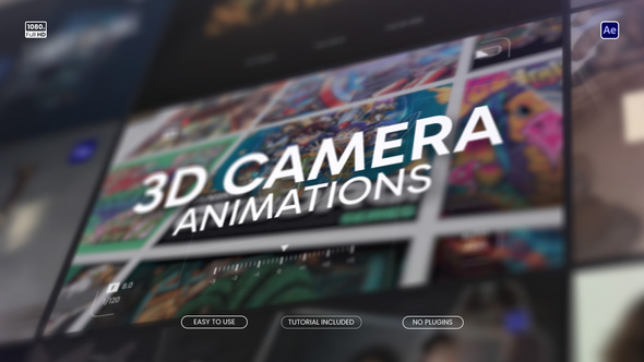 3D Camera Animation Video Displays template preview