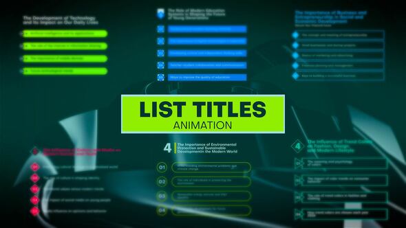 List Titles V2 Titles template preview