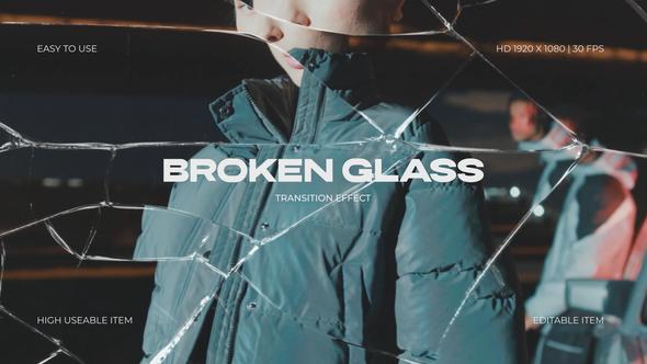 Broken Glass Transition Effect Elements template preview