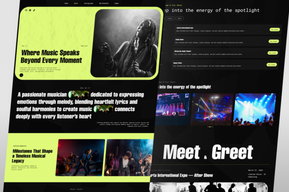Melodist - Musician Profile Elementor Template Kit