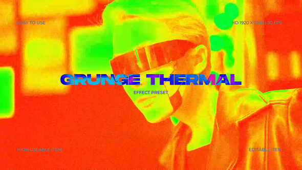 Grunge Thermal Effect Elements template preview