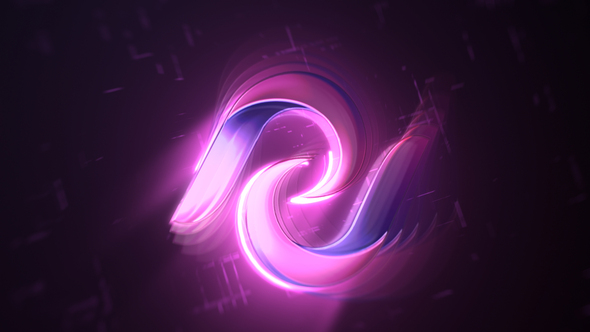 Technology Neon Logo Reveal Logo Stings template preview