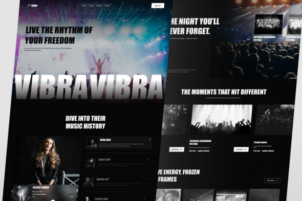 Vibra - Music Festival & Concert Elementor Template Kit
