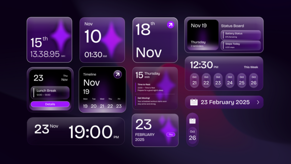 Calendar App Widget Titles template preview