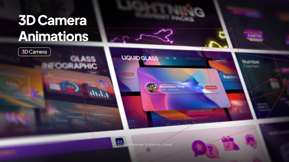 3D Camera Animation Titles template preview