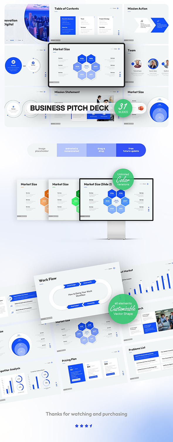 Business Pitch Deck PowerPoint Presentation Template