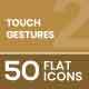 50 Touch Gestures Flat Multicolor Icons 