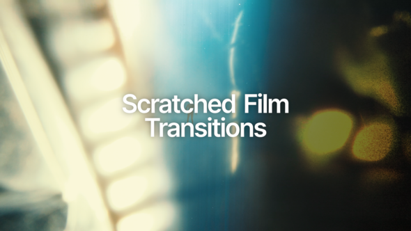 Scratched Film Transitions Titles template preview