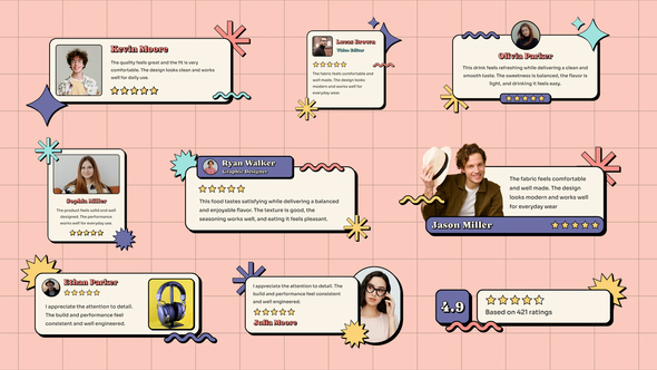 Customer Review and Testimonial Elements template preview