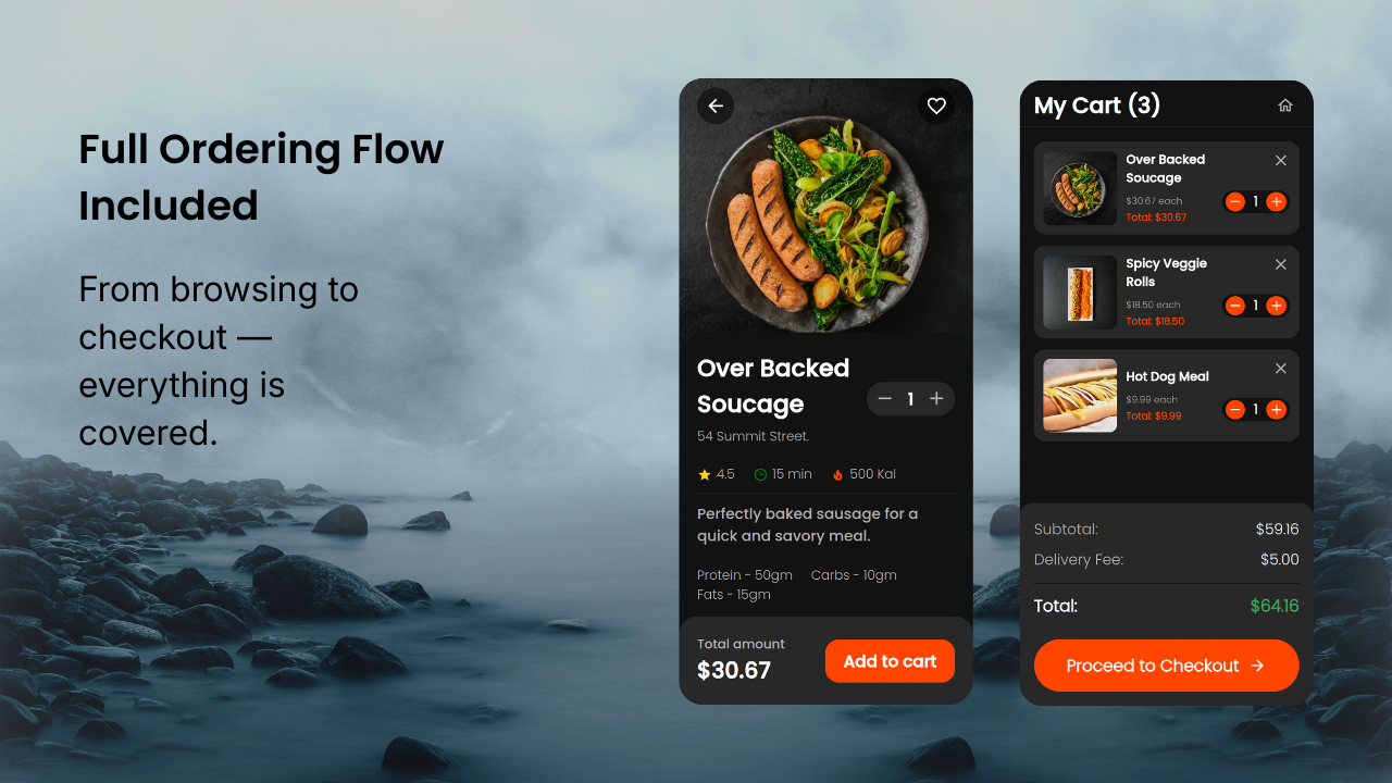 FoodieExpo - Premium React Native Food Delivery & Restaurant App Theme ...
