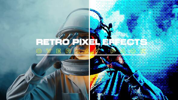 Retro Pixel Effects Pack Elements template preview