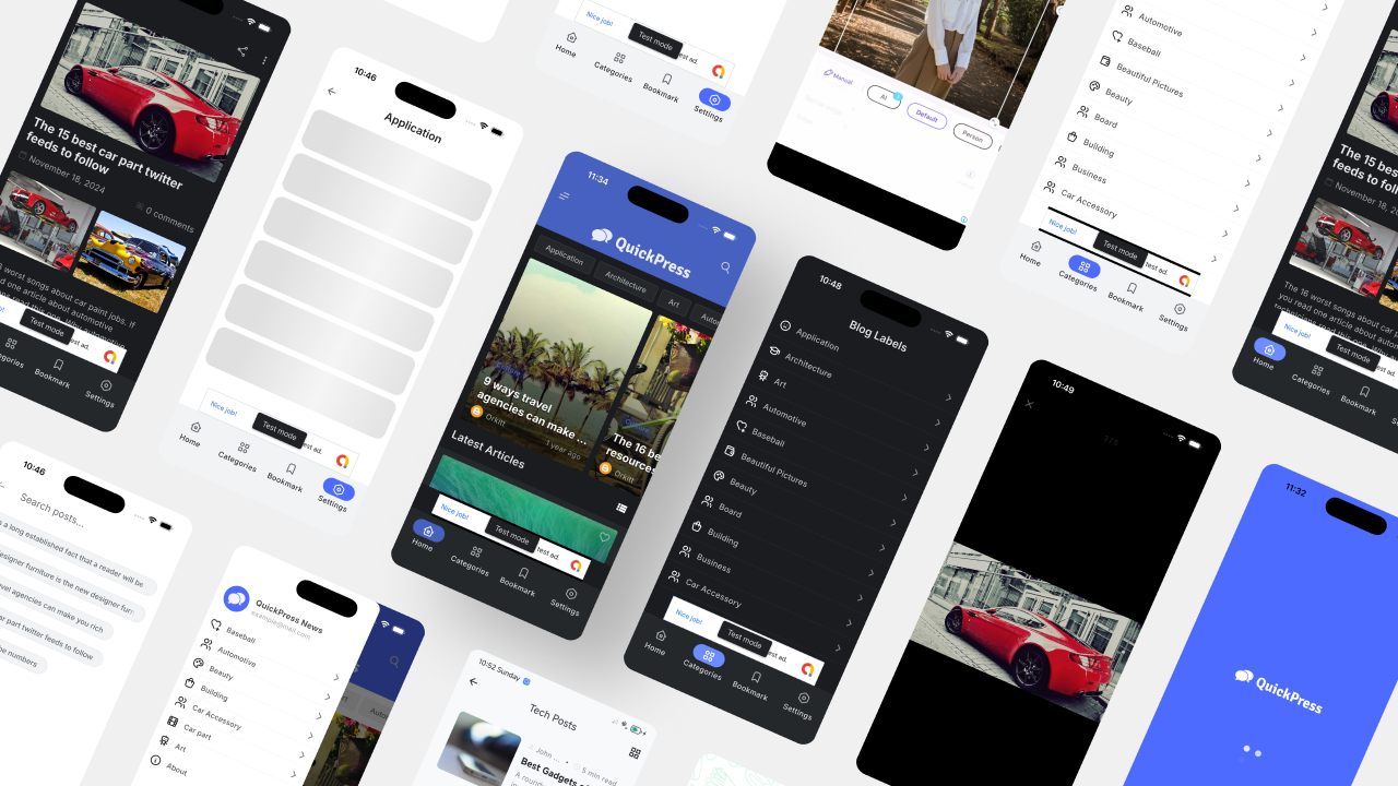 QuickPress – Blogger to Mobile App | Flutter News & Blog App (AdMob Ads ...