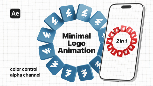 Minimal Logo Animation Logo Stings template preview