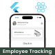 TrackerJet – Employee GPS Tracking & Attendance App | Flutter + React Native UI 