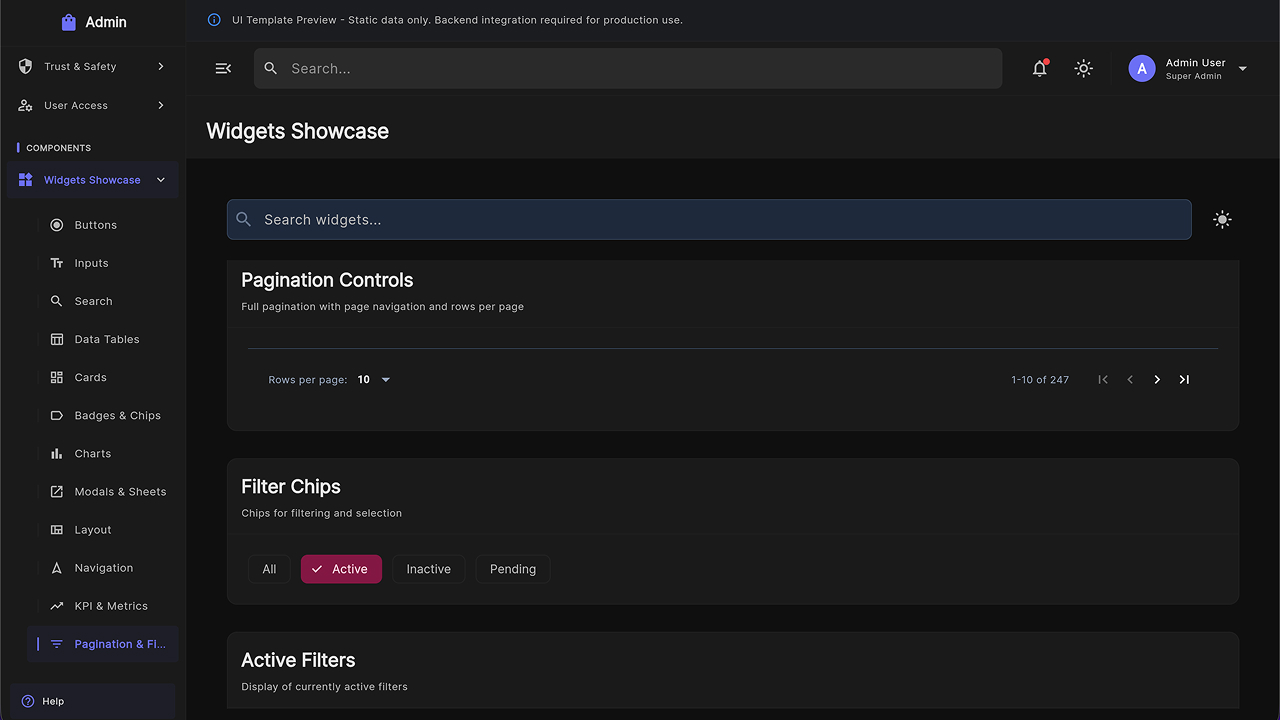 Multipurpose Admin Dashboard UI Kit – Flutter Web SaaS Template by ...