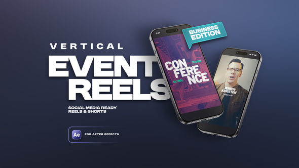 Vertical Business Event Reels Product Promo template preview