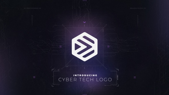 Cyber Tech Logo & Titles Logo Stings template preview