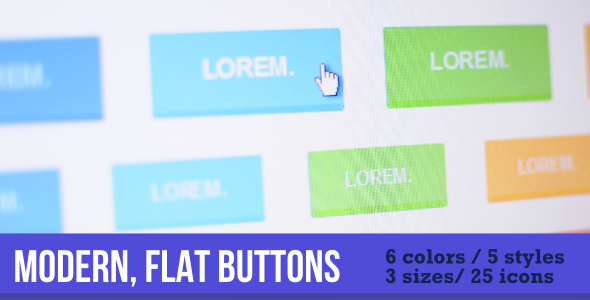 Flat Modern Buttons - CodeCanyon 5545285
